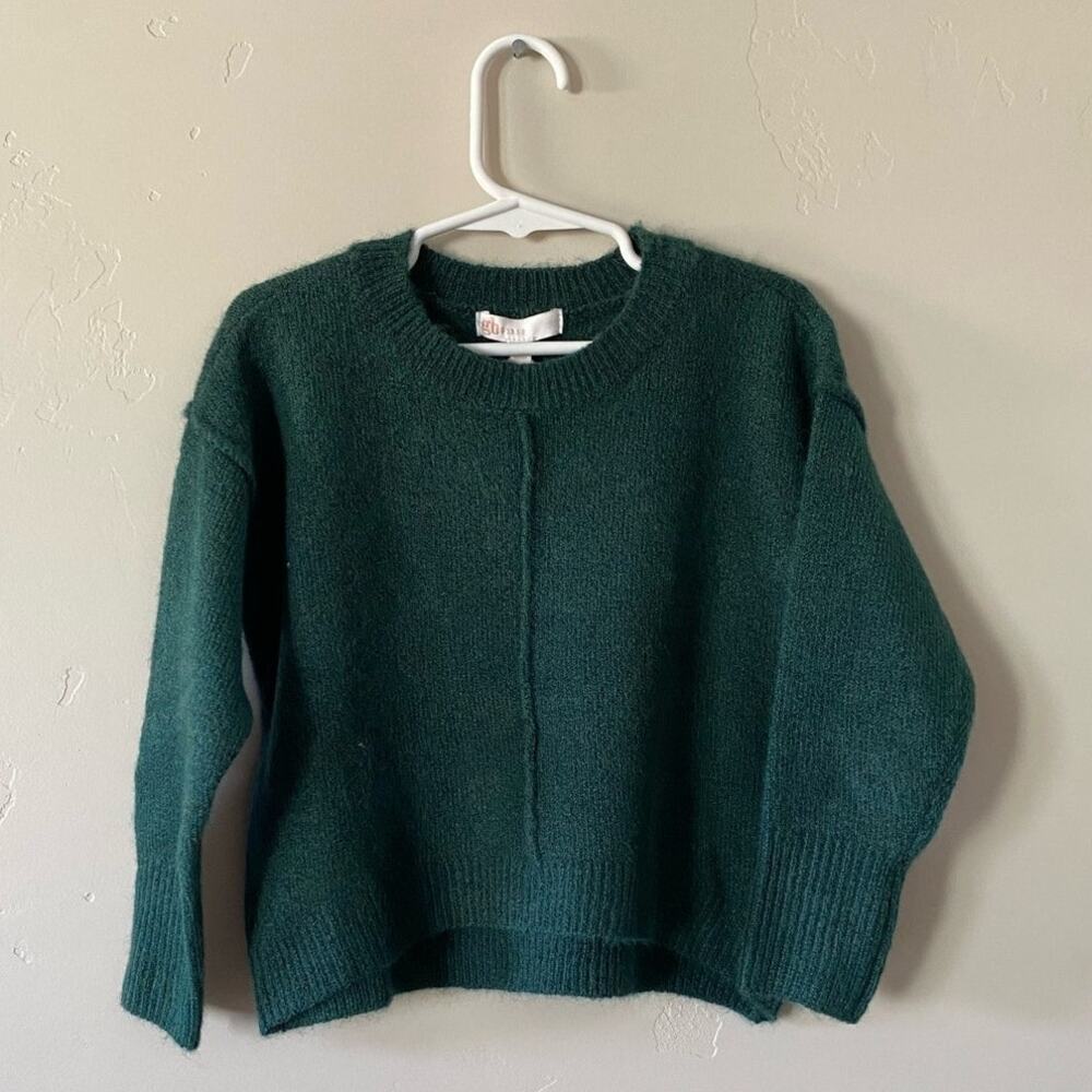 GB Girls Green Acrylic Blend Sweater Sz Girls 5 Christmas Holiday